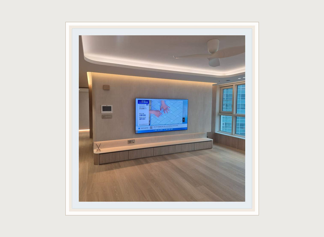 구로구 · 금천구 TV 이전설치와 선숨김 참고 이미지 2 · 벽체 보강 확인 관련 점검