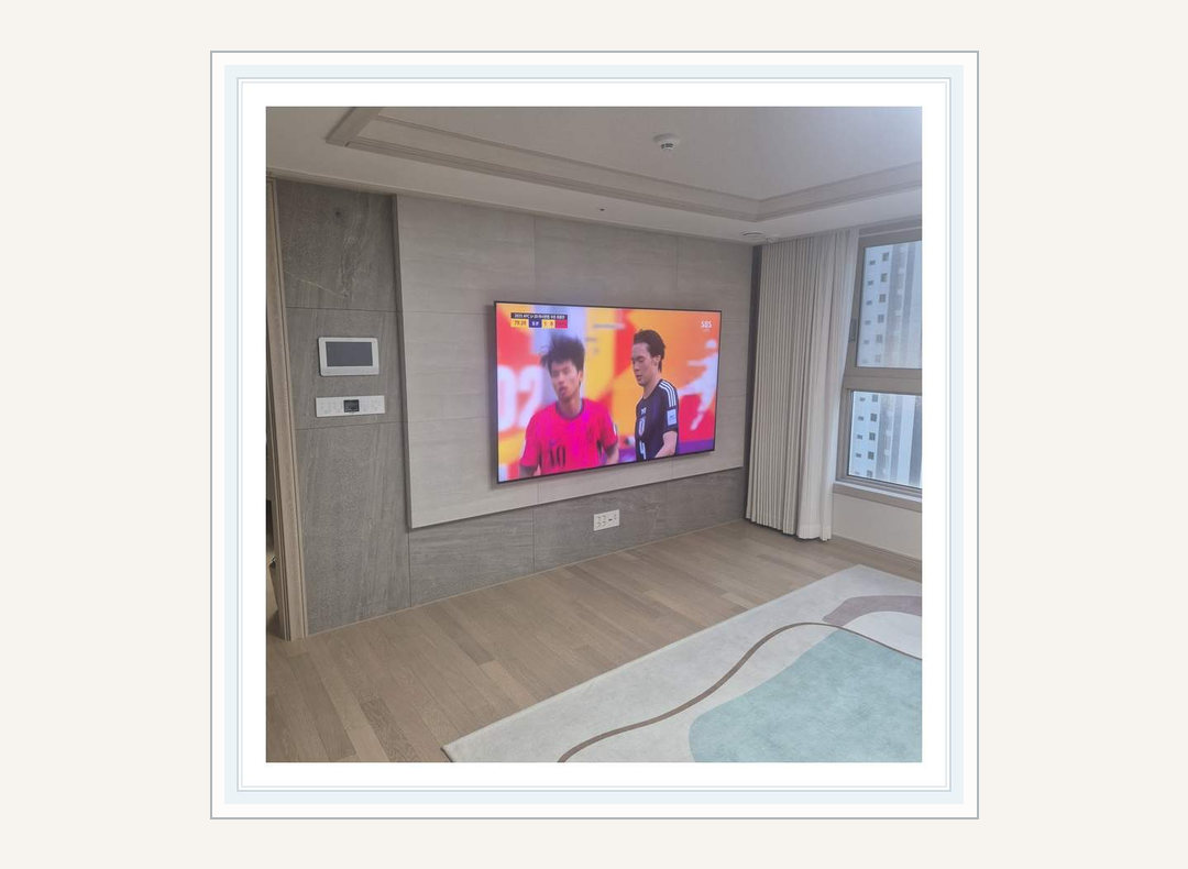 도봉구 · 의정부시 TV 이전설치와 선숨김 참고 이미지 3 · 새집 시청 높이 재설정 관련 점검